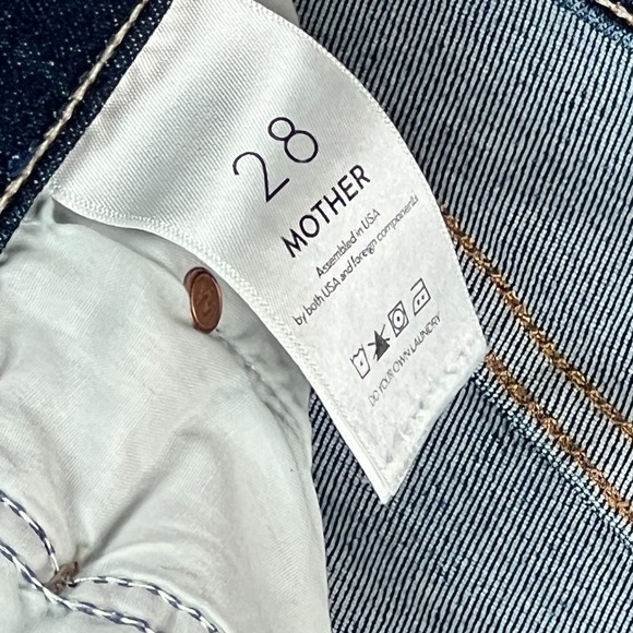 Mother The Rambler Ankle Don't Mind Me High Rise Stretch Distressed Jeans Sz 28 - Picture 12 of 16